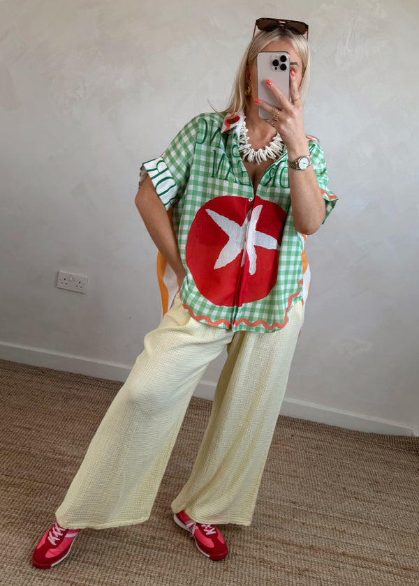 Happy days shirt - tomato-The Style Attic