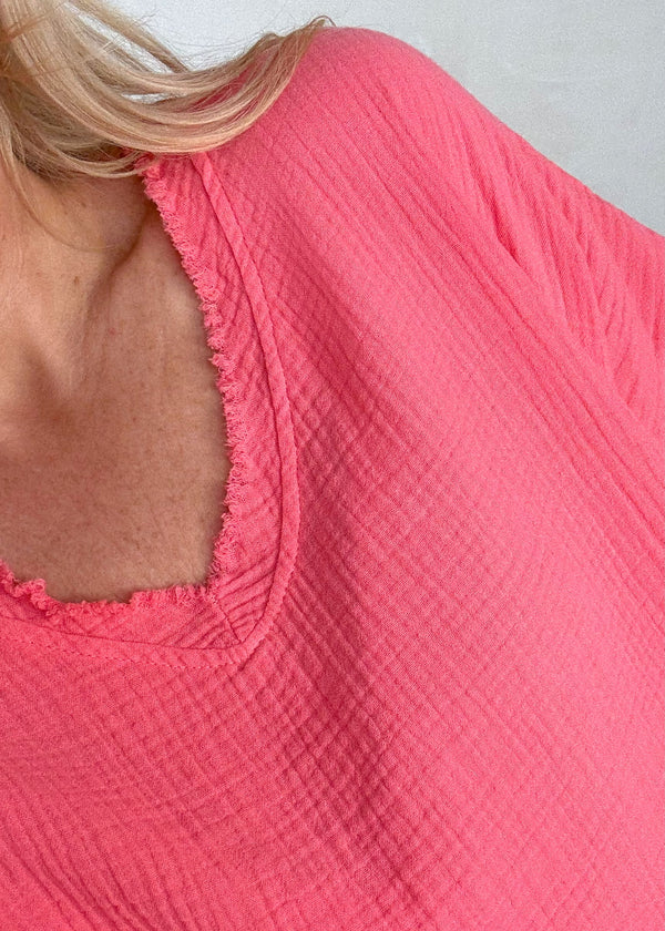 Harley tee - coral-The Style Attic