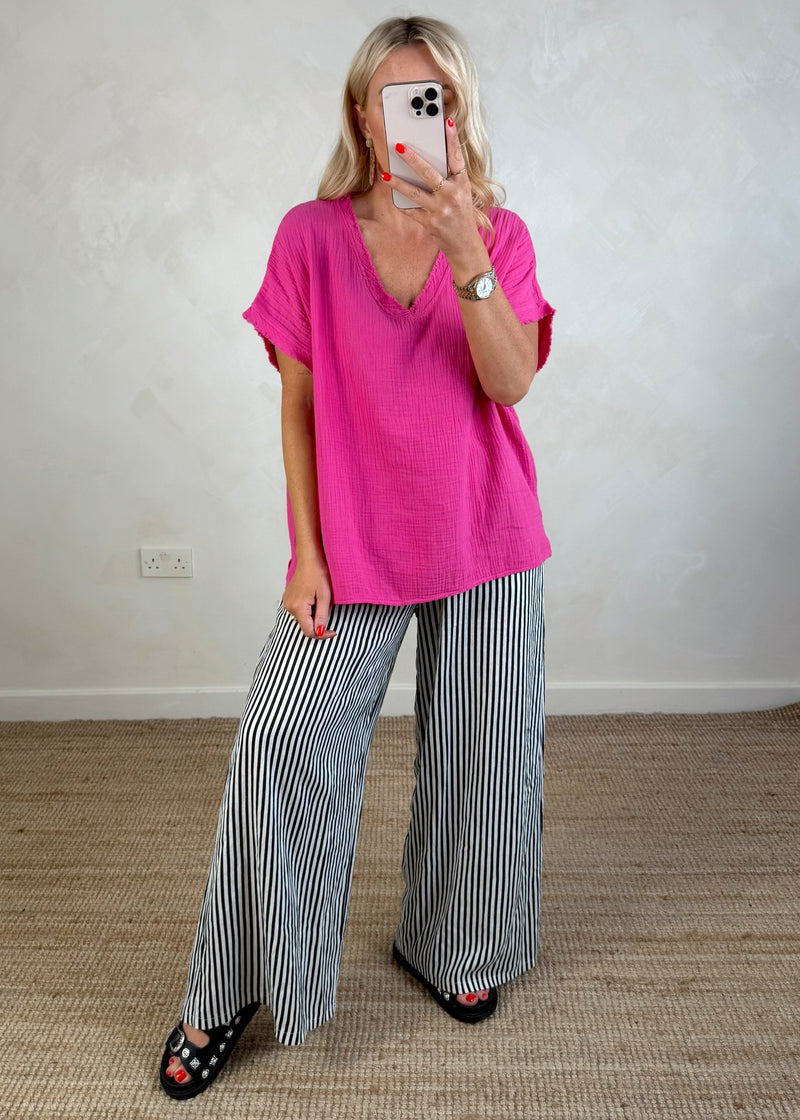 Harley tee - hot pink-The Style Attic
