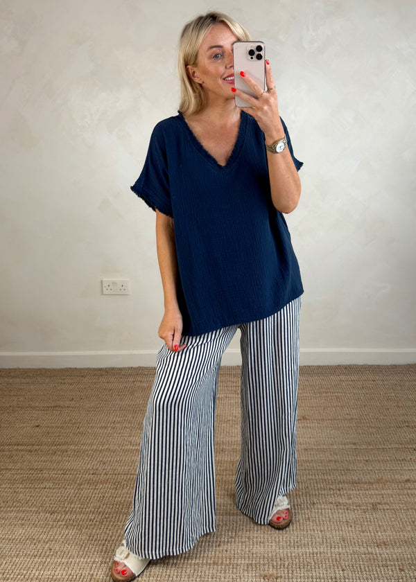 Harley tee - navy-The Style Attic