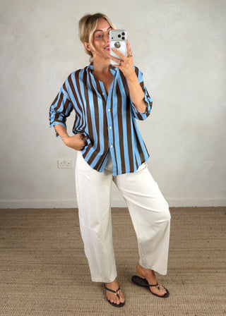 Hattie lightweight striped shirt - three-The Style Attic