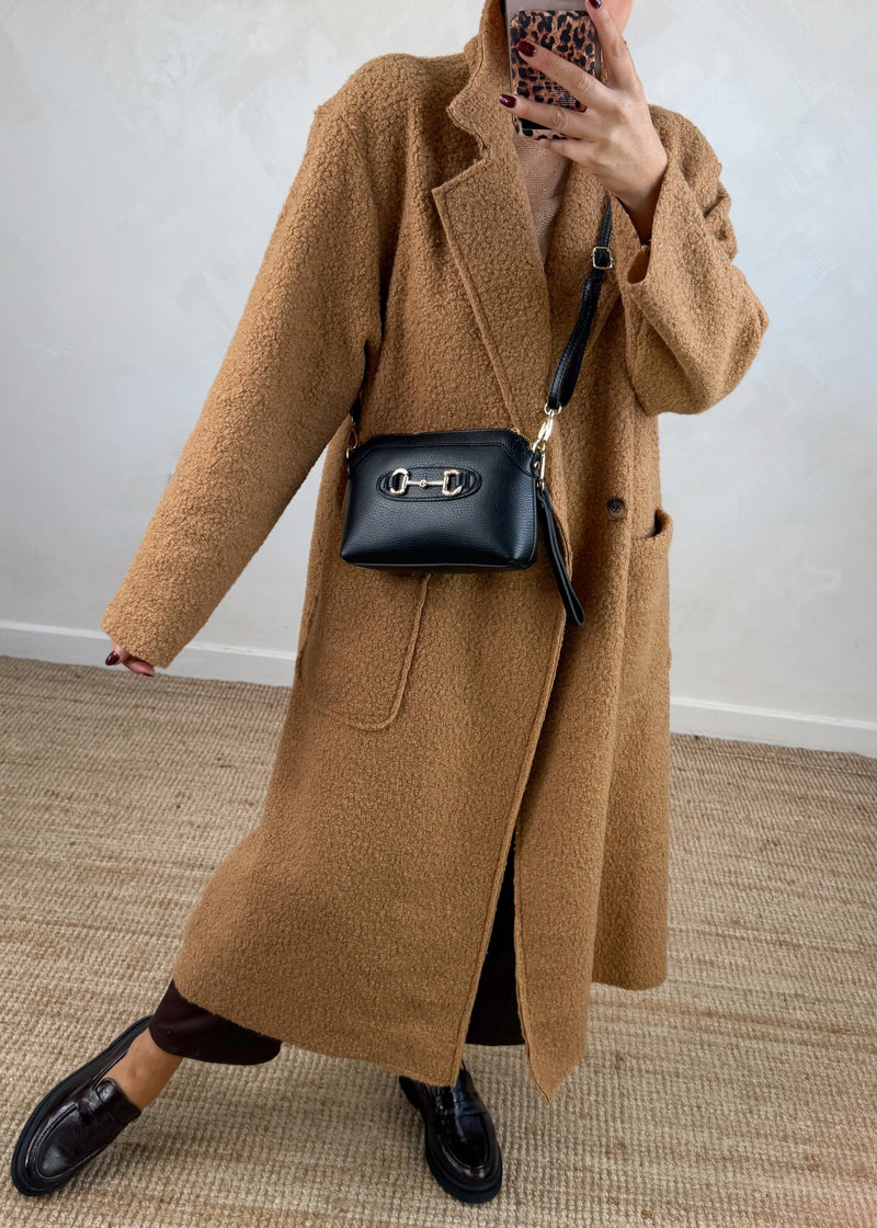 Hayley boucle coat - camel-The Style Attic