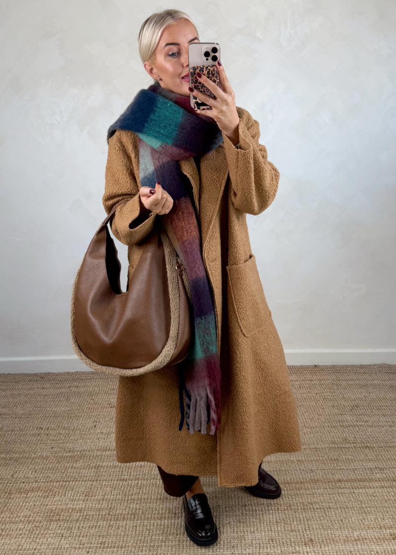 Hayley boucle coat - camel-The Style Attic
