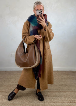 Hayley boucle coat - camel-The Style Attic