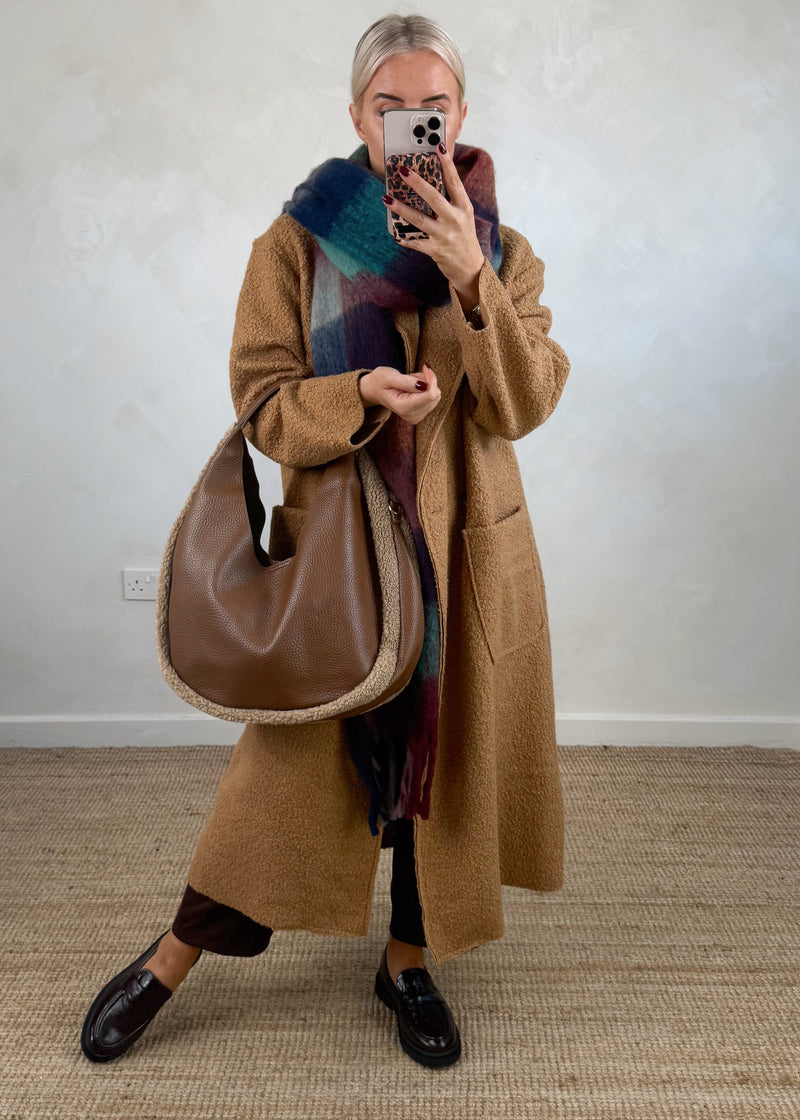 Hayley boucle coat - camel-The Style Attic