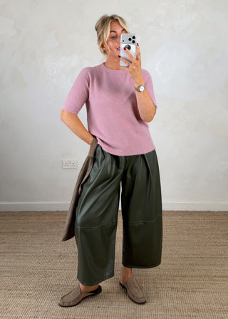Hazel 3/4 sleeve knit - Blush-The Style Attic