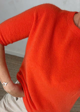 Hazel 3/4 sleeve knit - Tomato-The Style Attic