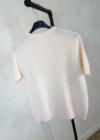 Hazel 3/4 sleeve knit - Pale pink-The Style Attic
