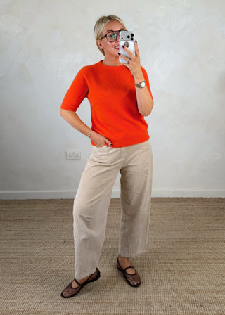 Hazel 3/4 sleeve knit - Tomato-The Style Attic