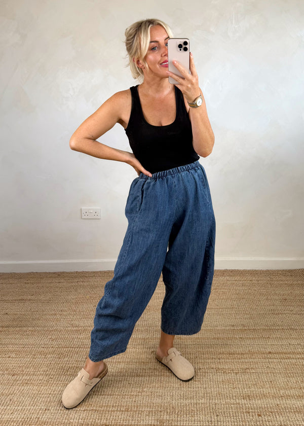 Heavy denim - Finn mid blue-The Style Attic