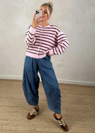 Heavy denim 'barrel leg' Finn-The Style Attic