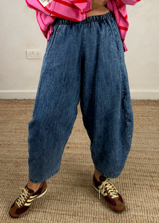 Heavy denim 'barrel leg' Finn-The Style Attic