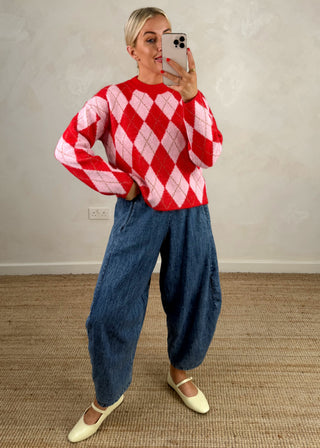 Heavy denim 'barrel leg' Finn-The Style Attic