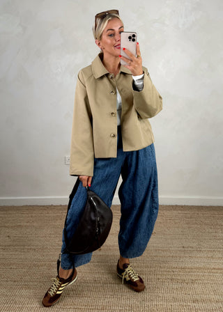 Heavy denim 'barrel leg' Finn-The Style Attic