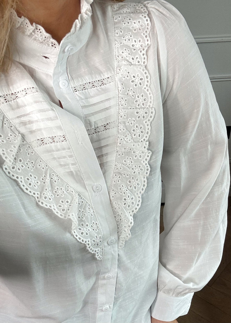 Helena embroidered shirt - white-The Style Attic