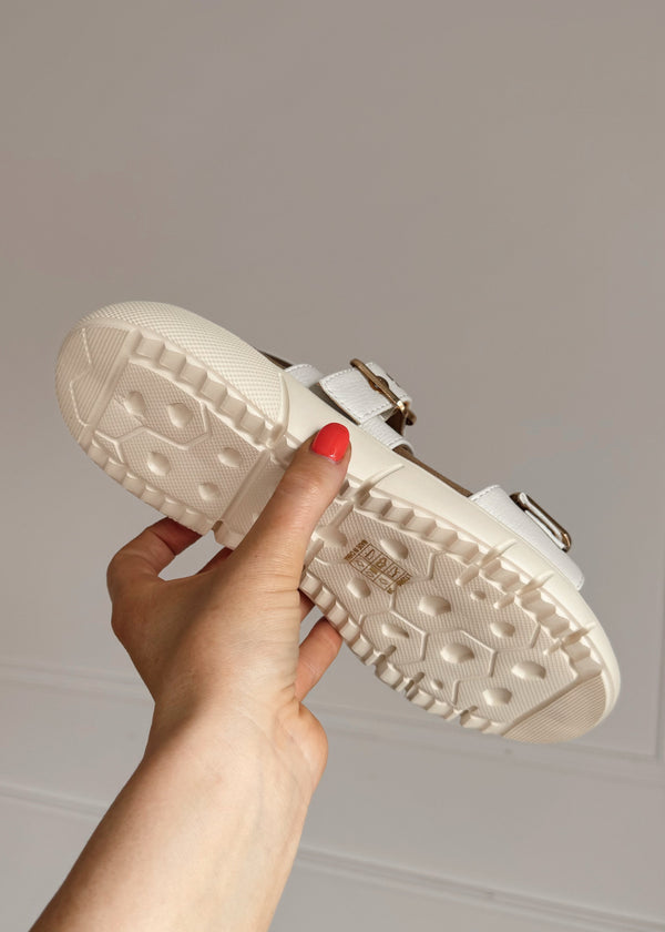 Helena sports sandal - white-The Style Attic