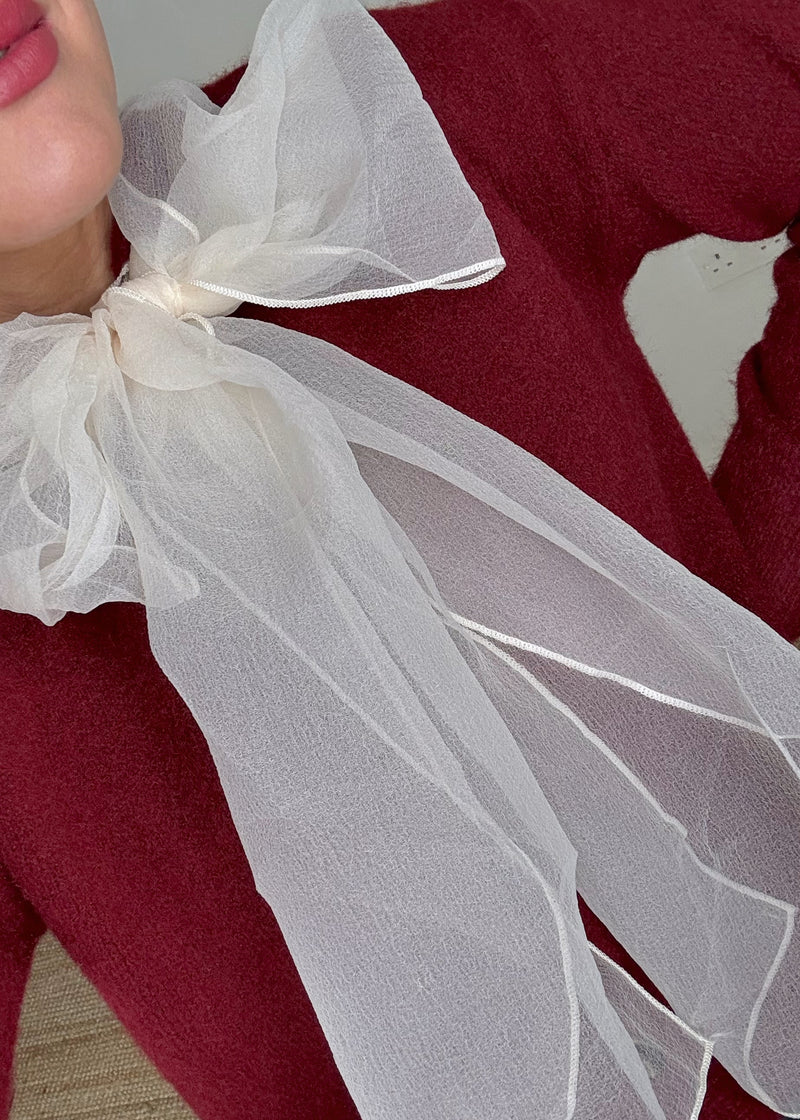 Henry bow knit - Merlot-The Style Attic