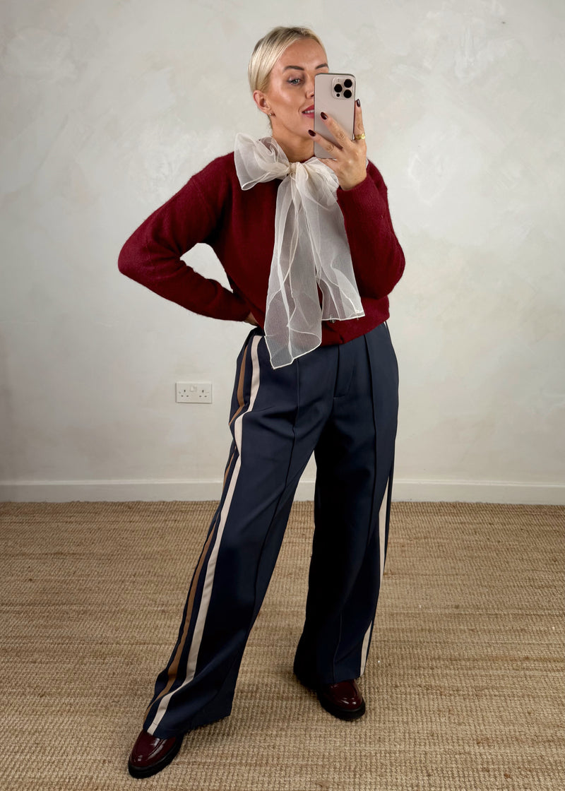 Henry bow knit - Merlot-The Style Attic