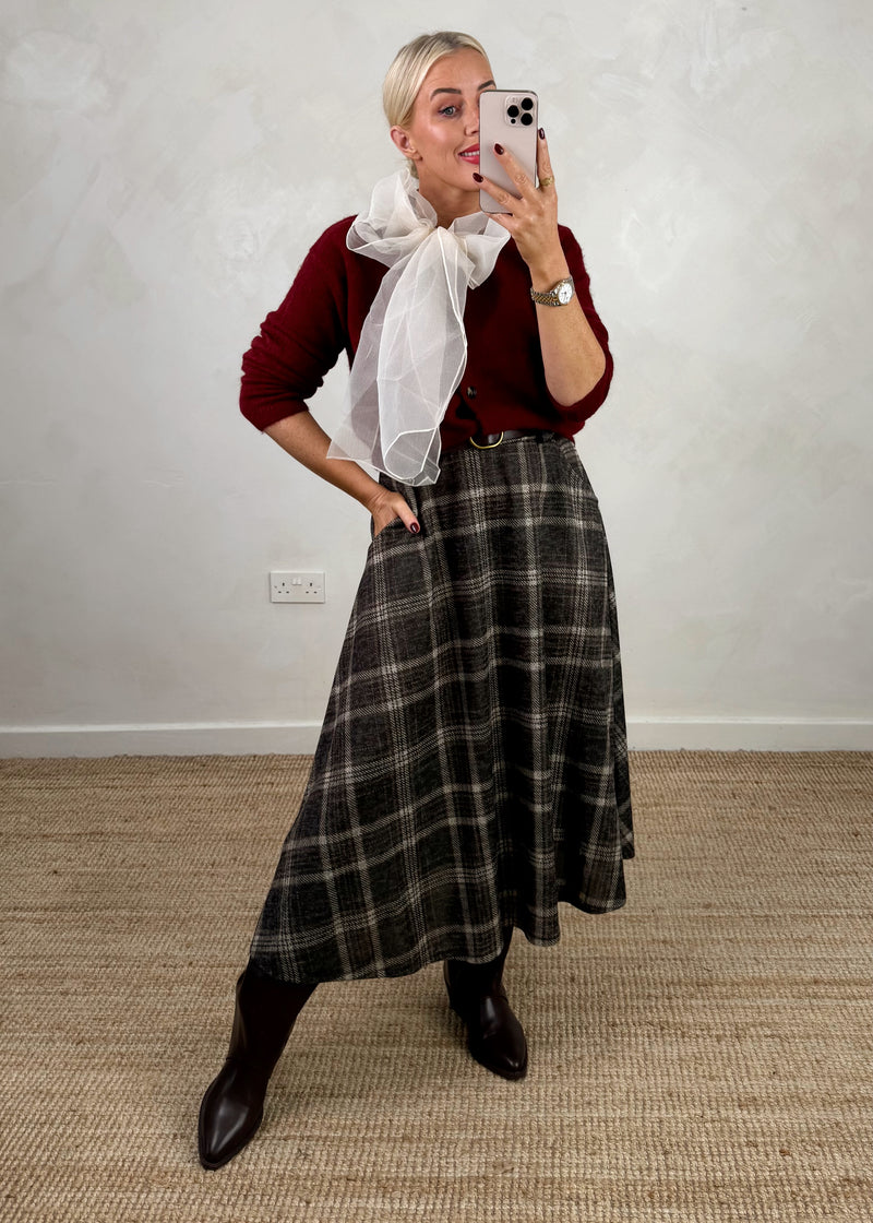 Henry bow knit - Merlot-The Style Attic