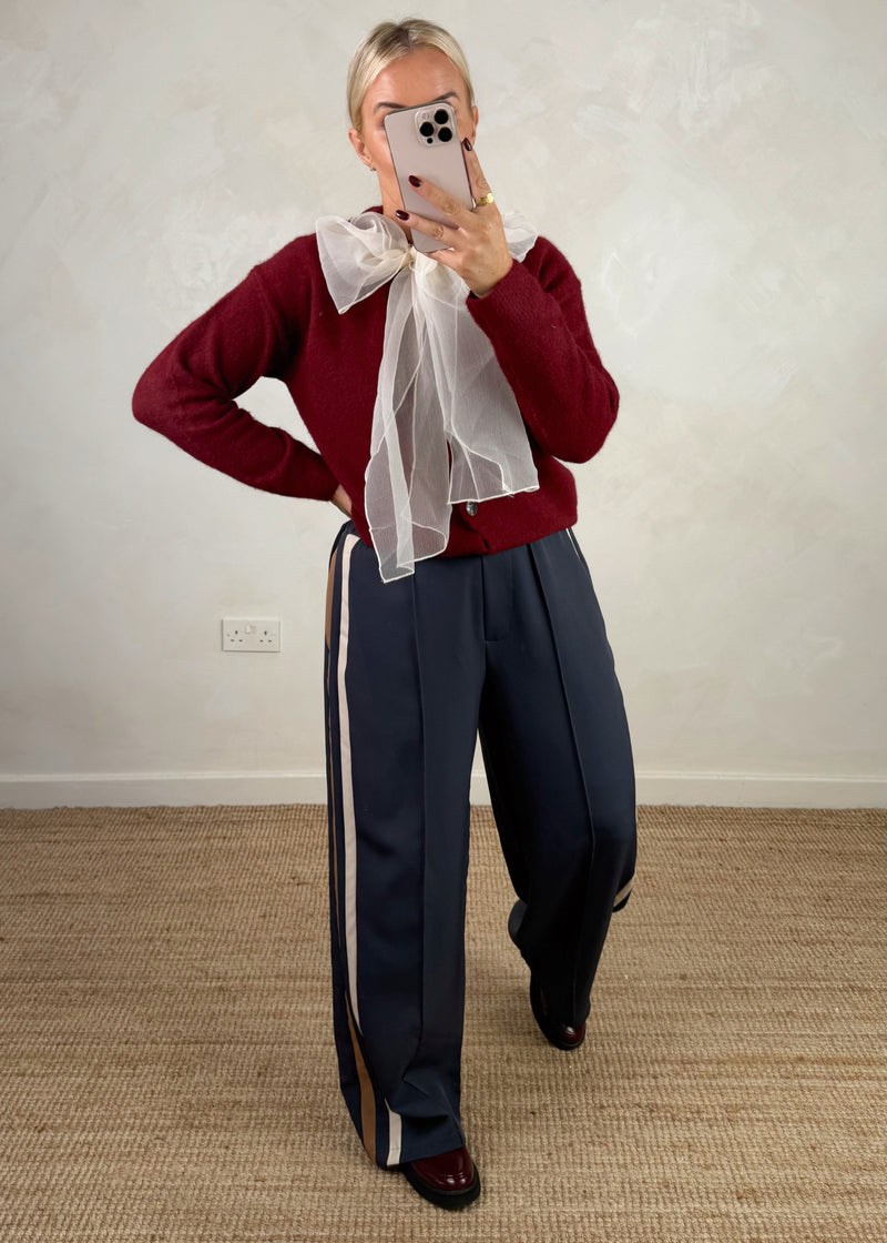 Henry bow knit - Merlot-The Style Attic
