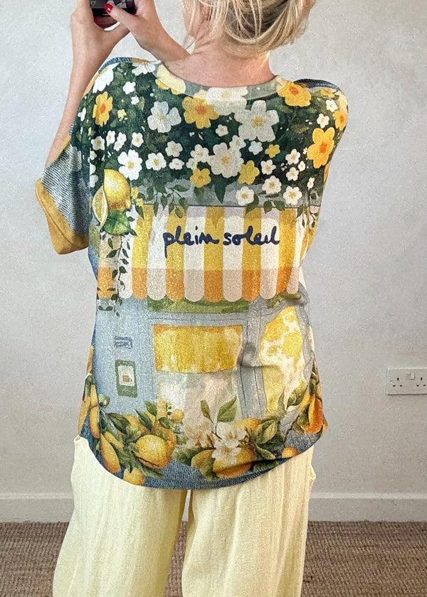 High spirits top - lemons-The Style Attic