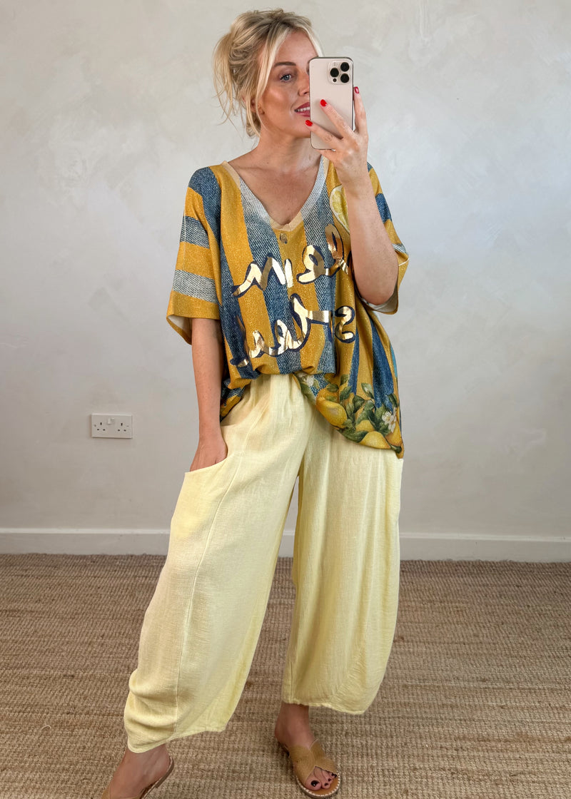 High spirits top - lemons-The Style Attic
