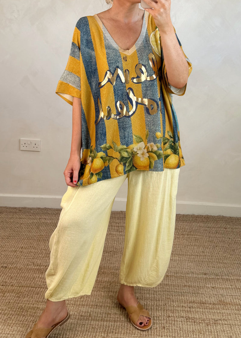 High spirits top - lemons-The Style Attic