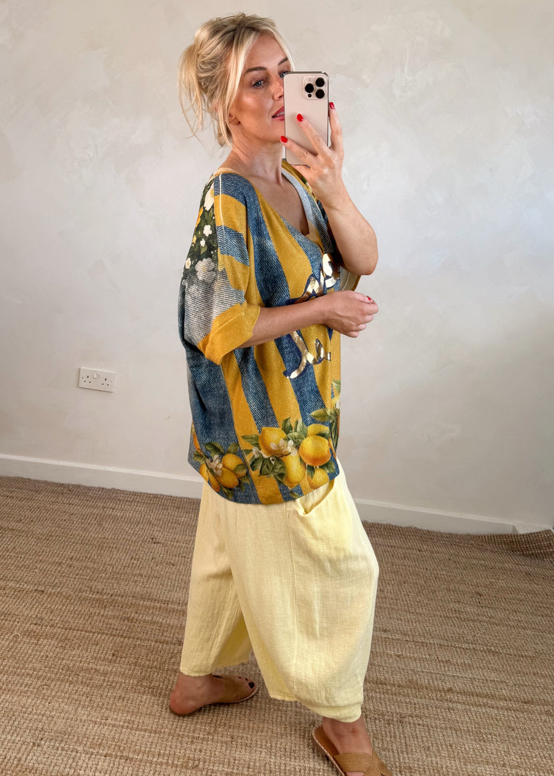 High spirits top - lemons-The Style Attic