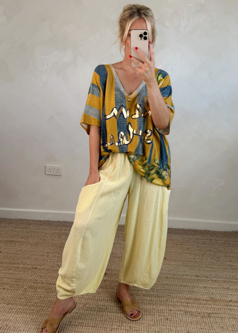 High spirits top - lemons-The Style Attic