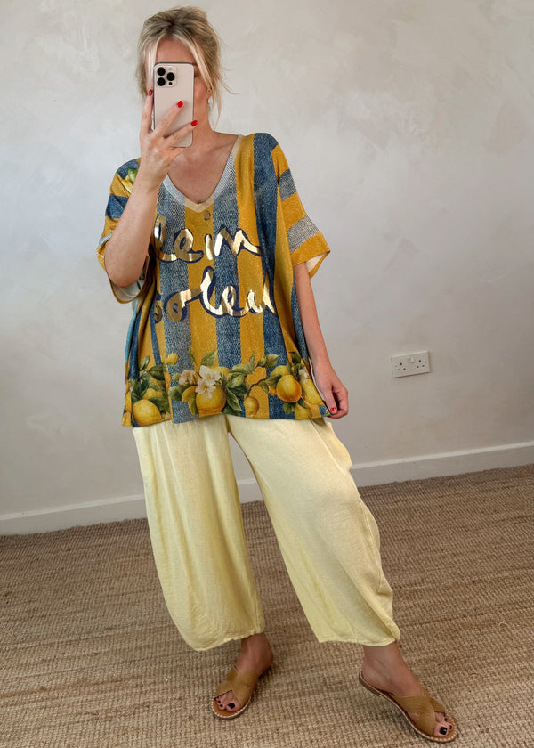 High spirits top - lemons-The Style Attic