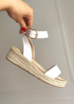 Hudson sandal - white-The Style Attic