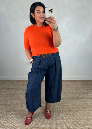 Hazel 3/4 sleeve knit - Tomato