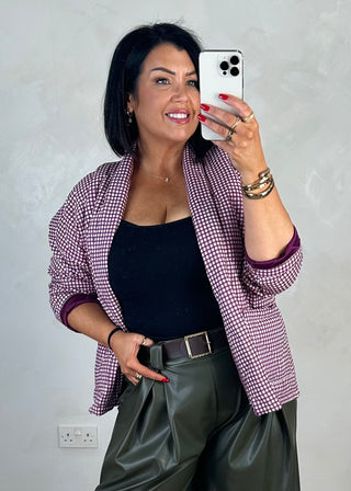 Nina quilted jacket - gingham