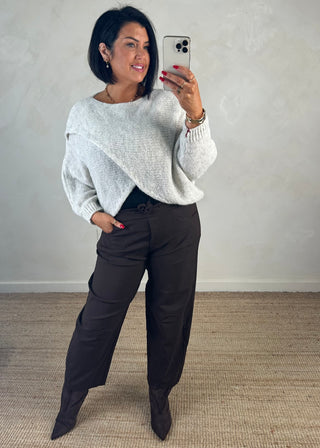 Crossover knit - Light grey