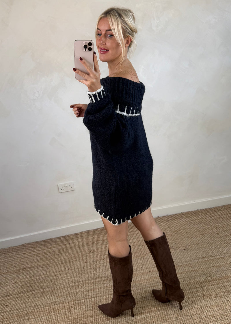 Bardot knit XL length - navy