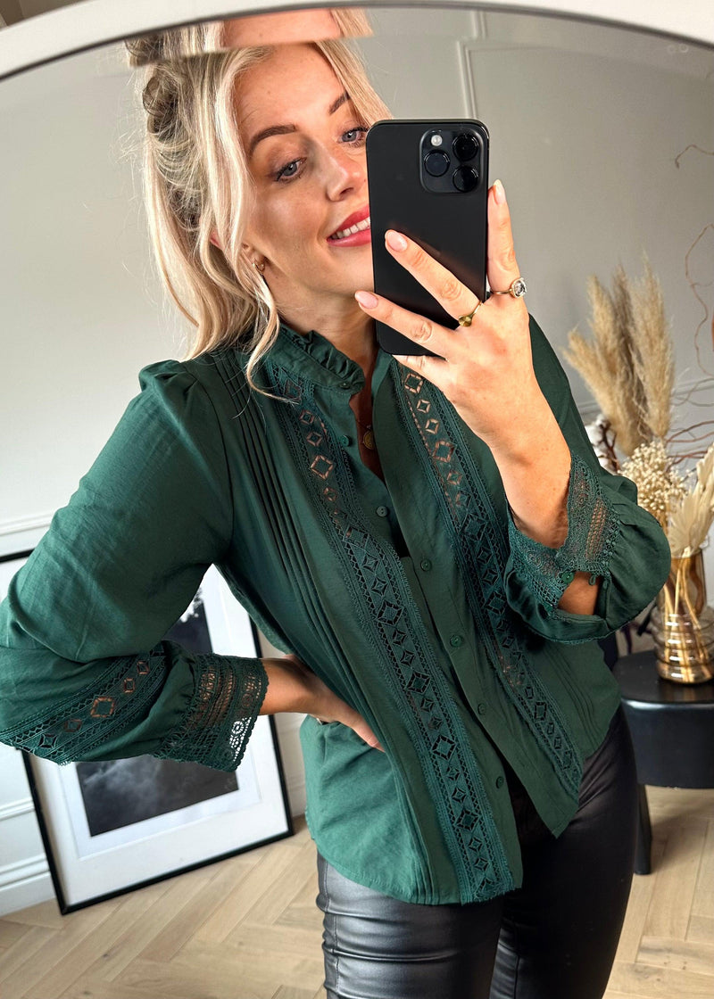 Victoriana shirt - Jade Green