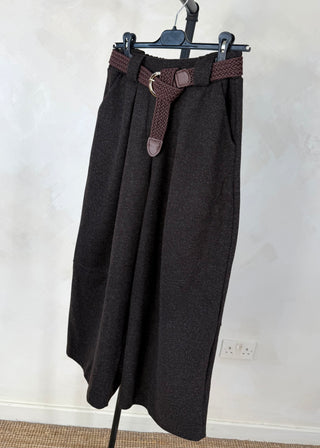 Josie barrel leg trouser - Dark chocolate