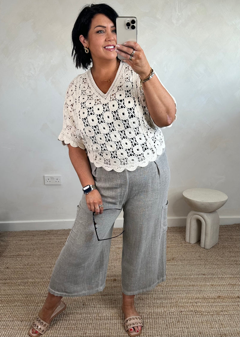 Estrella crochet top - beige