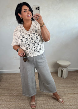 Estrella crochet top - beige