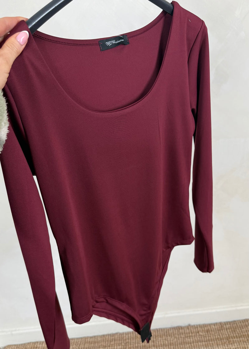 SA bodysuit - merlot