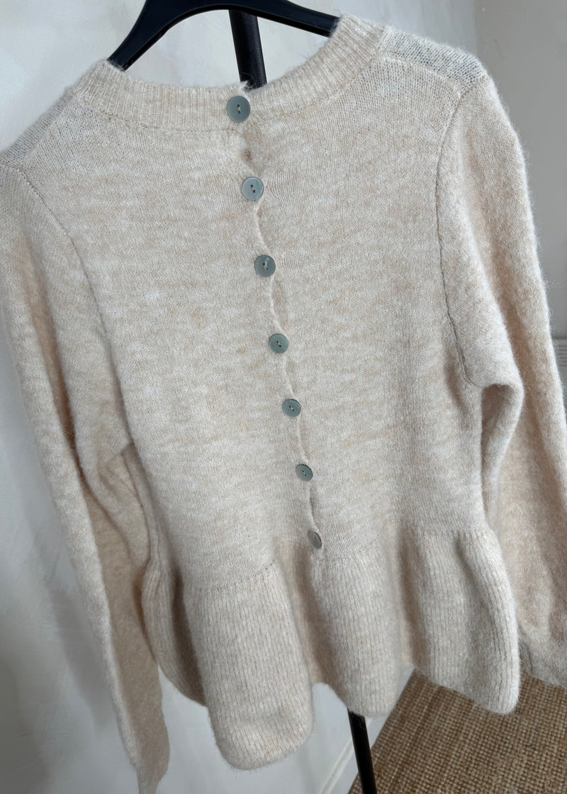 Anna peplum knit - mocha