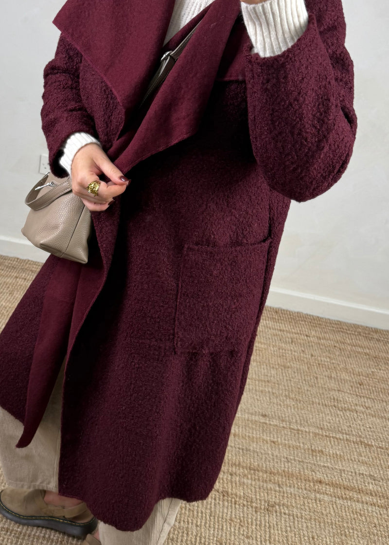 Kim throw on jacket - Damson
