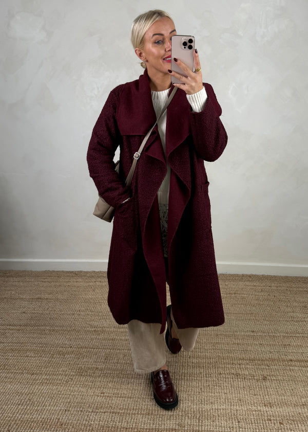 Kim throw on jacket - Damson