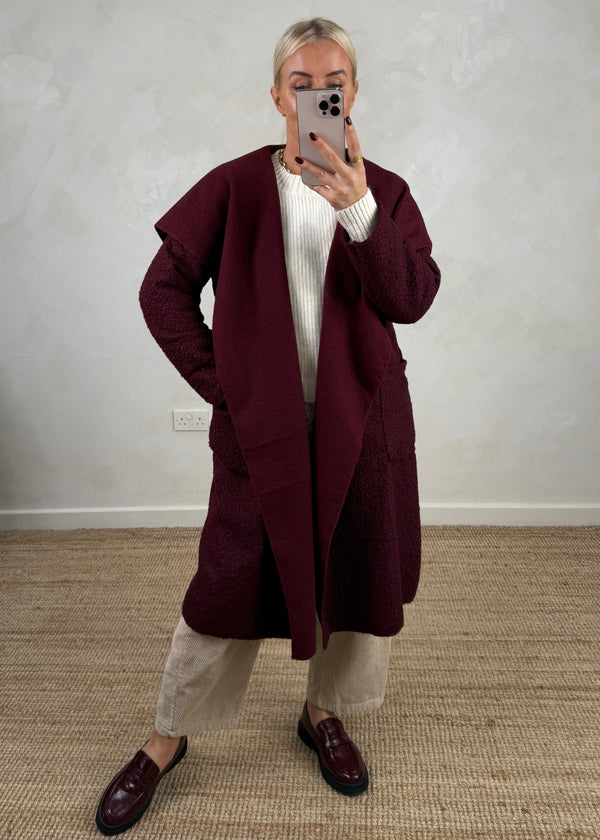 Kim throw on jacket - Damson