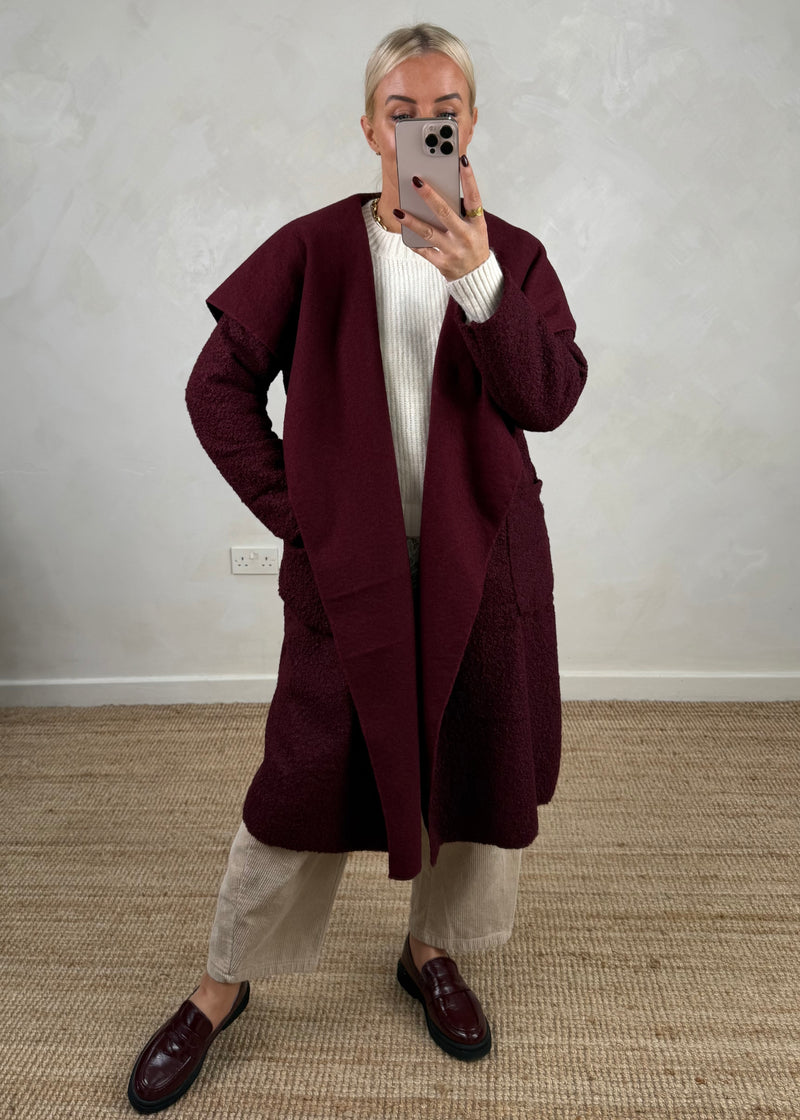 Kim throw on jacket - Damson