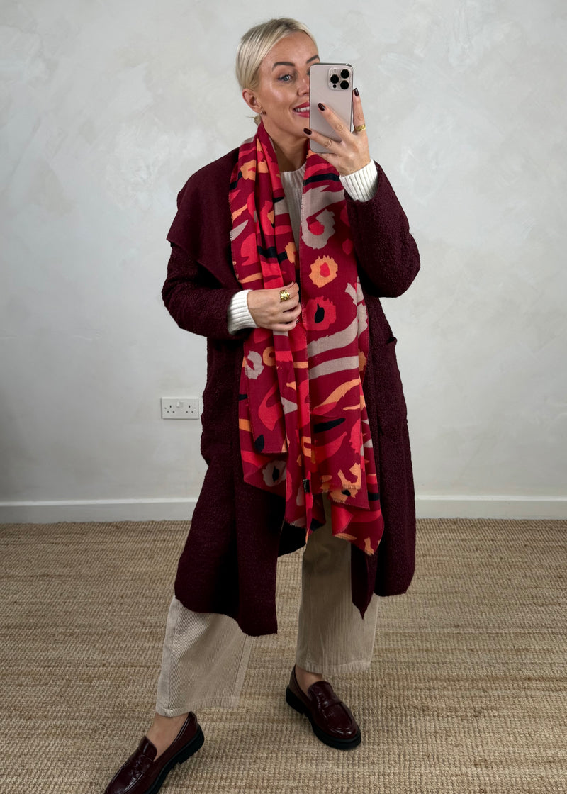 Kim throw on jacket - Damson