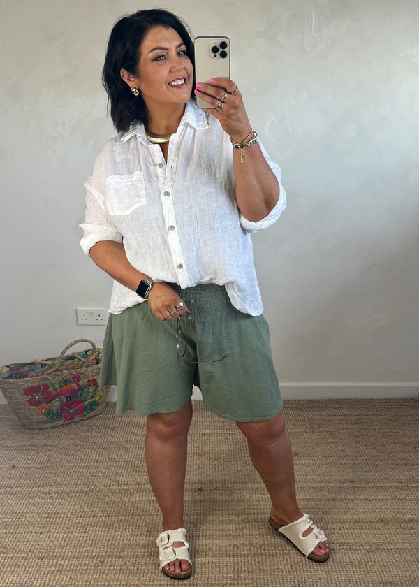 Adie linen shirt - white