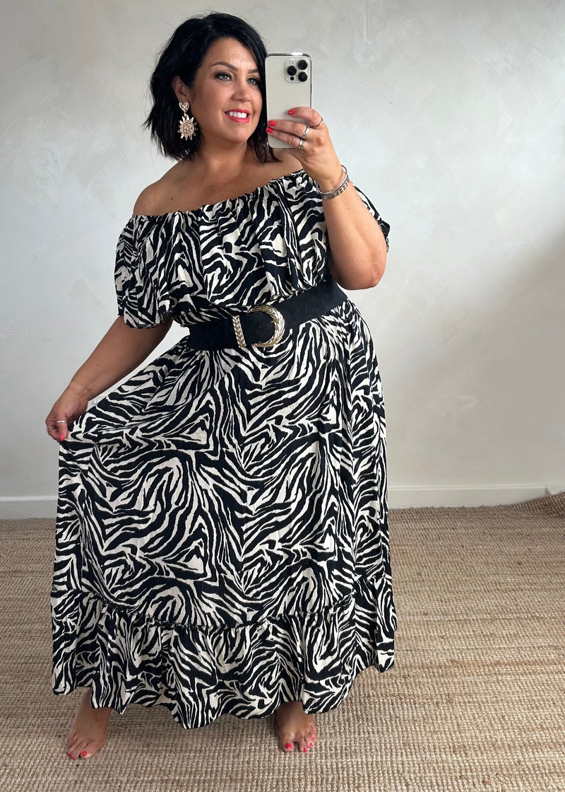 Mariana maxi dress - zebra