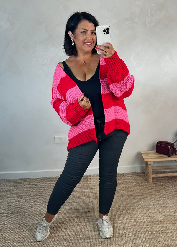 Luca Striped knit - red/pink