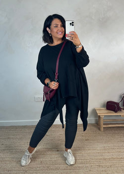 Toni pocket top - black